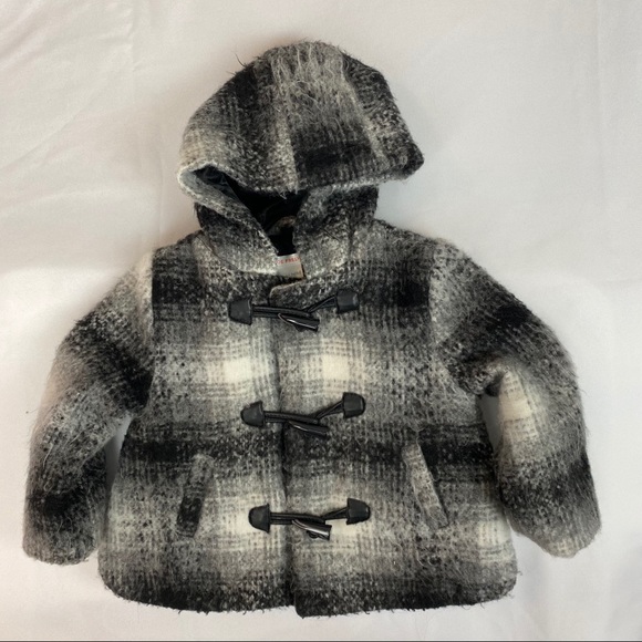 JOE FRESH Baby Girls Plaid Toggle Jacket - Picture 2 of 11
